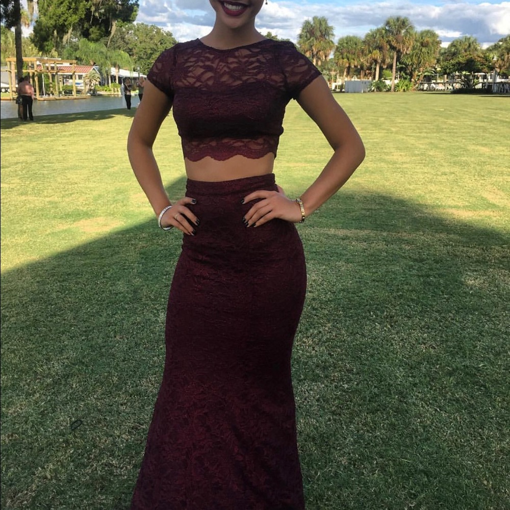 Two piece prom or homecoming dress